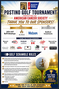 Postino Golf Tournament Sponsor Poster